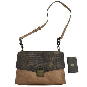 Frye Ella Flap Leather Shoulder Bag Brown